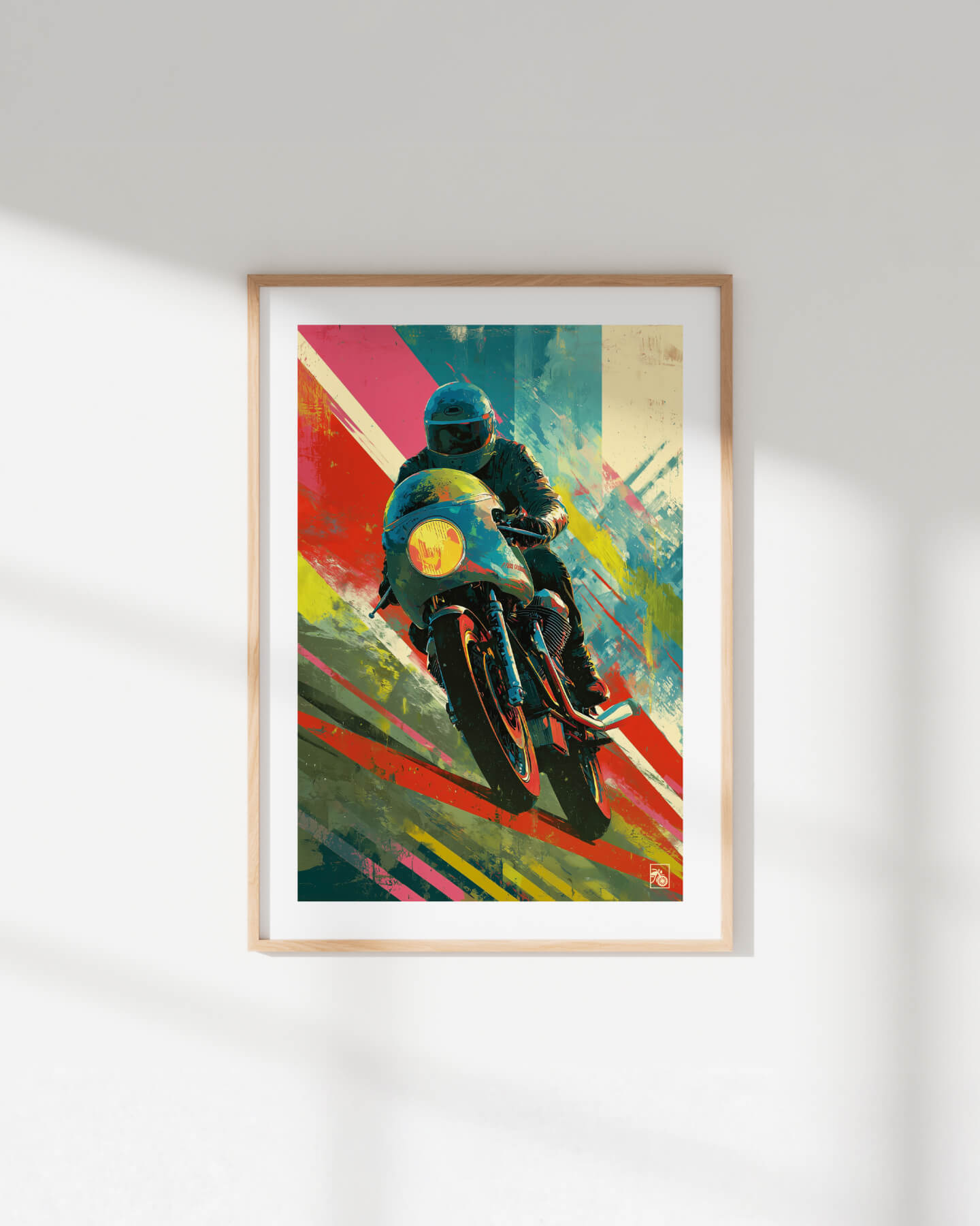 Affiche moto Moto Guzzi Le Mans graffiti street art dragstrip