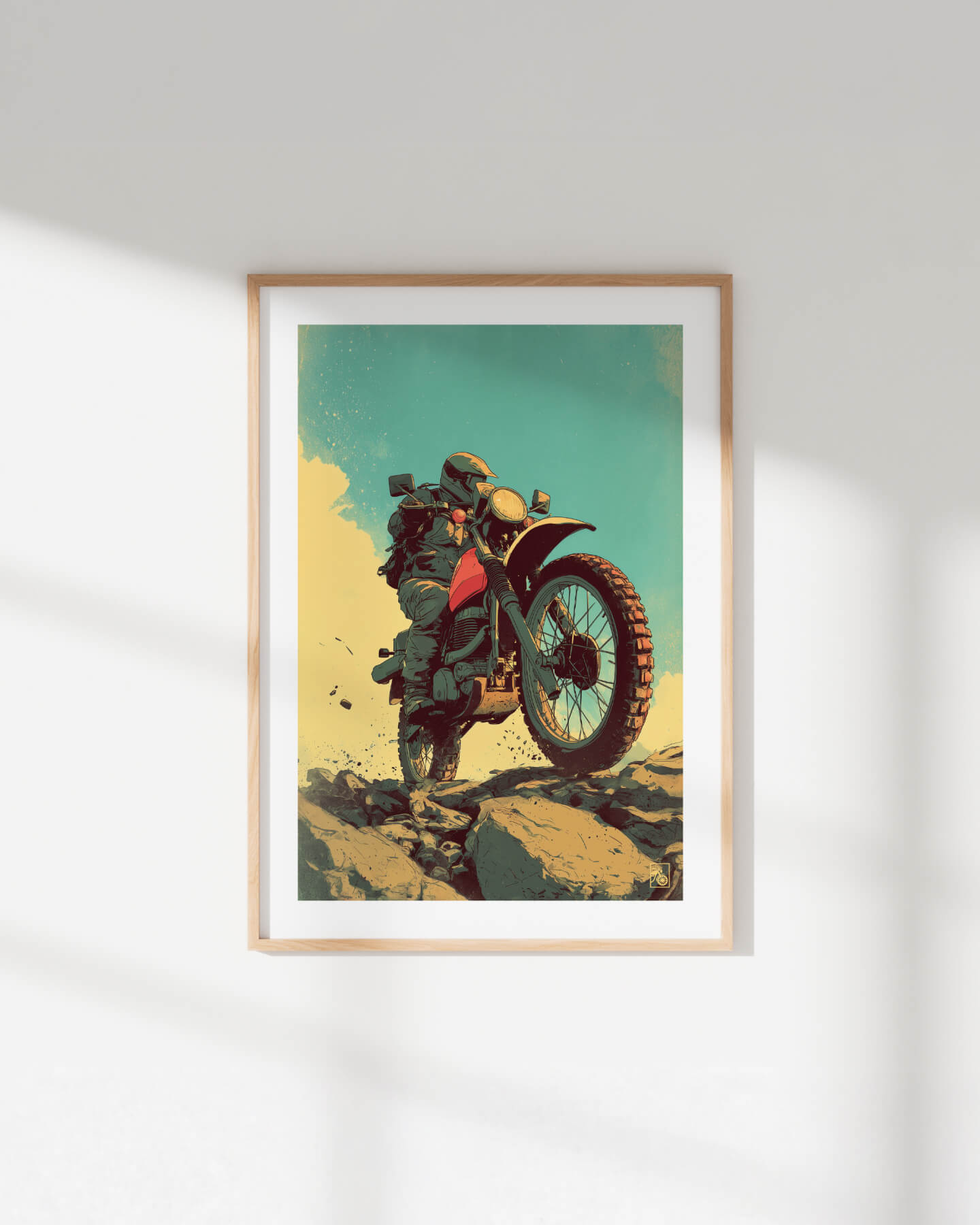 Affiche moto Yamaha XT500 affiche vintage carrière abandonnée
